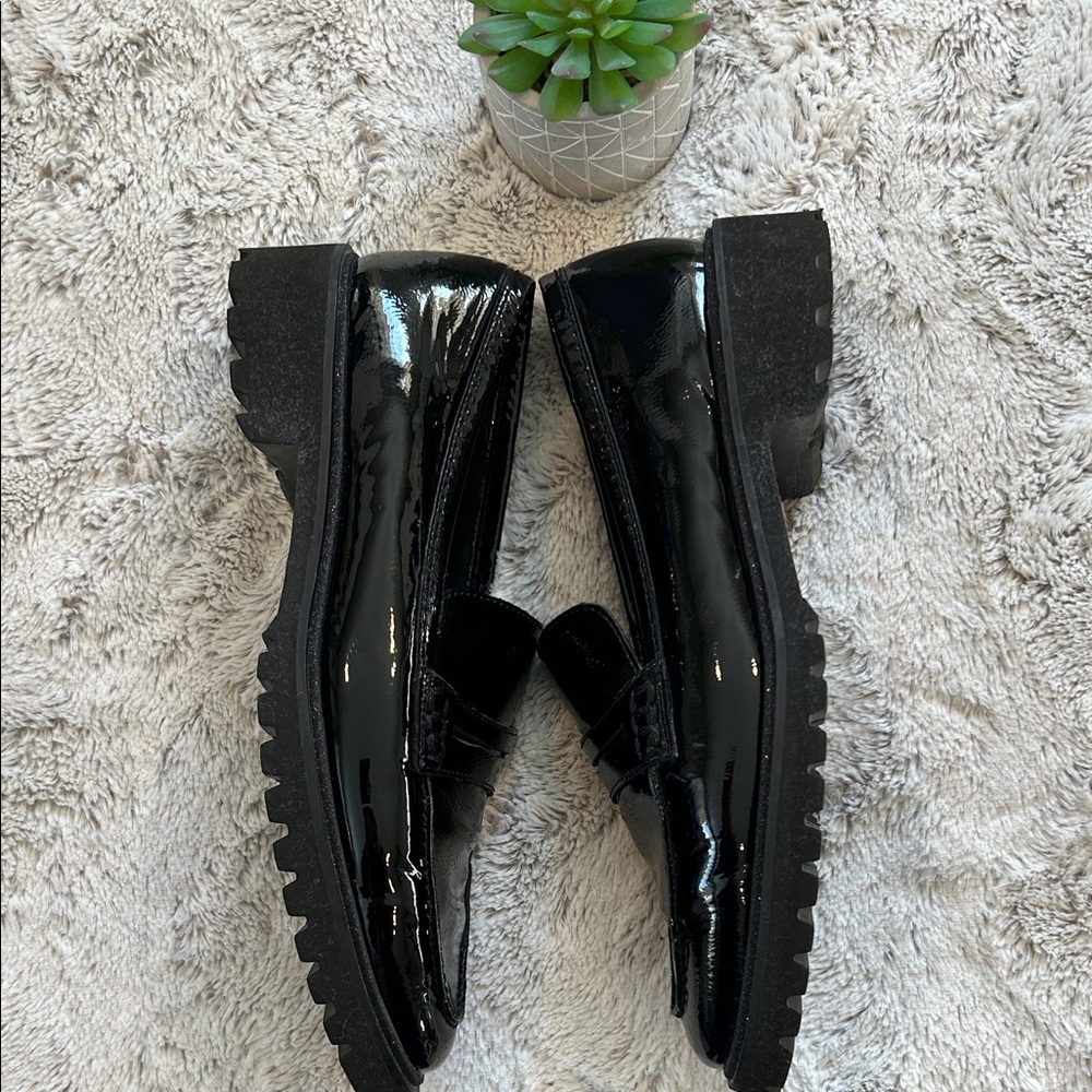 Ara Shiny Black Loafers - Picture 4 of 6